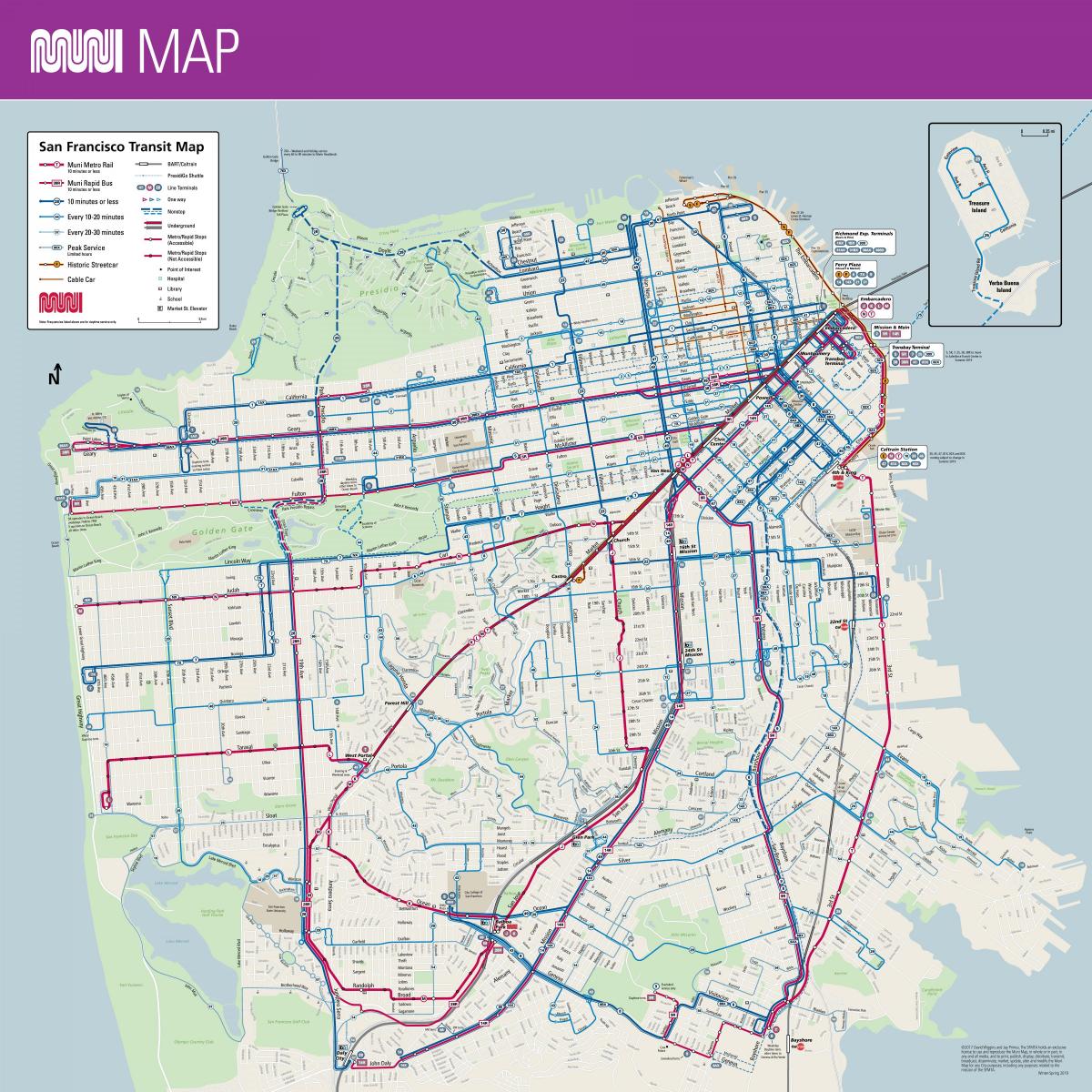 Mappa della stazione degli autobus di San Francisco