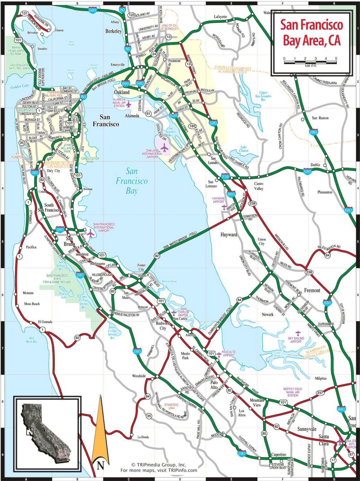 Mappa stradale di San Francisco
